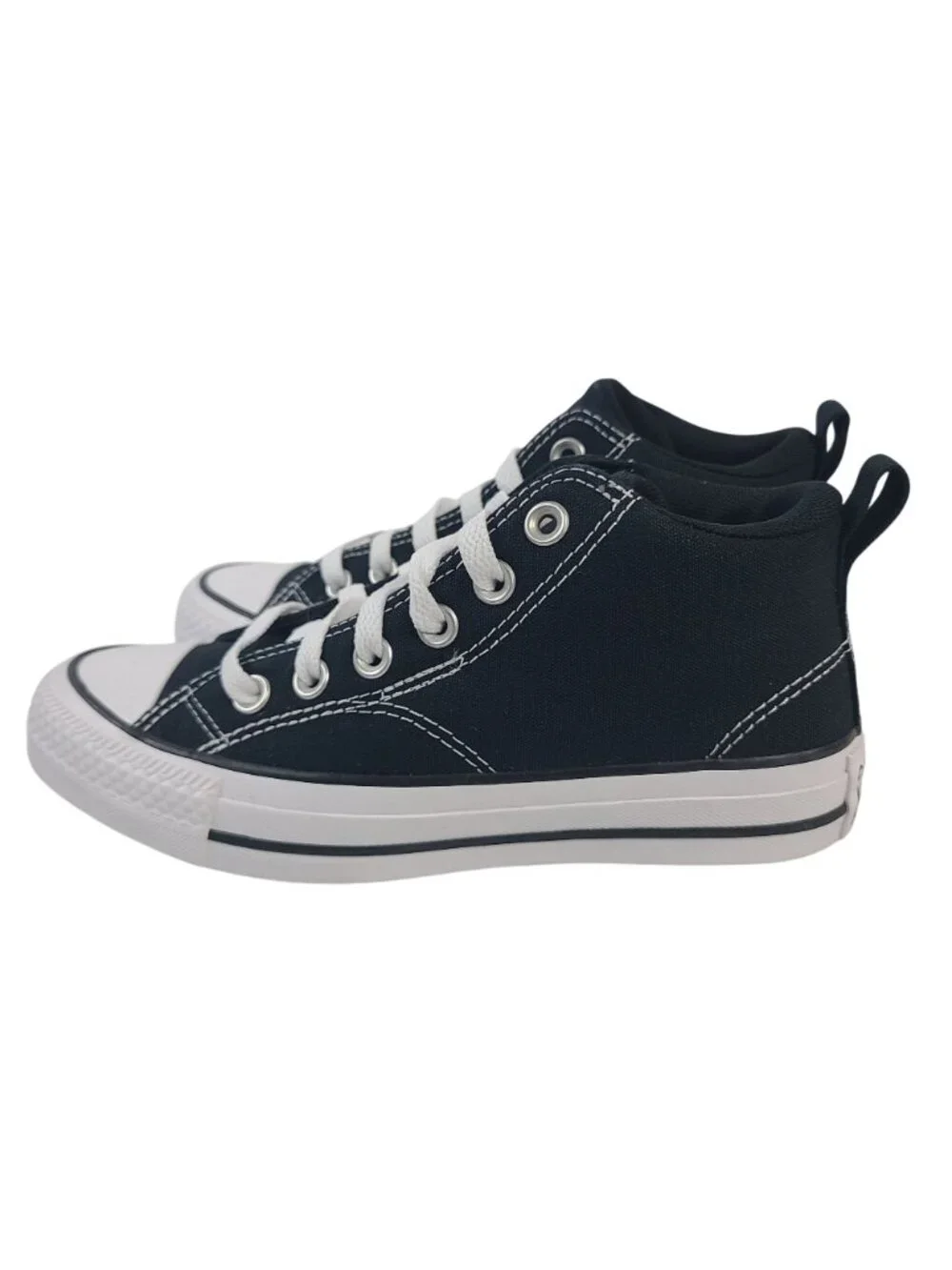 Converse Kids Chuck Taylor All Star Malden Street Mid Sneakers Black/White Sz 4